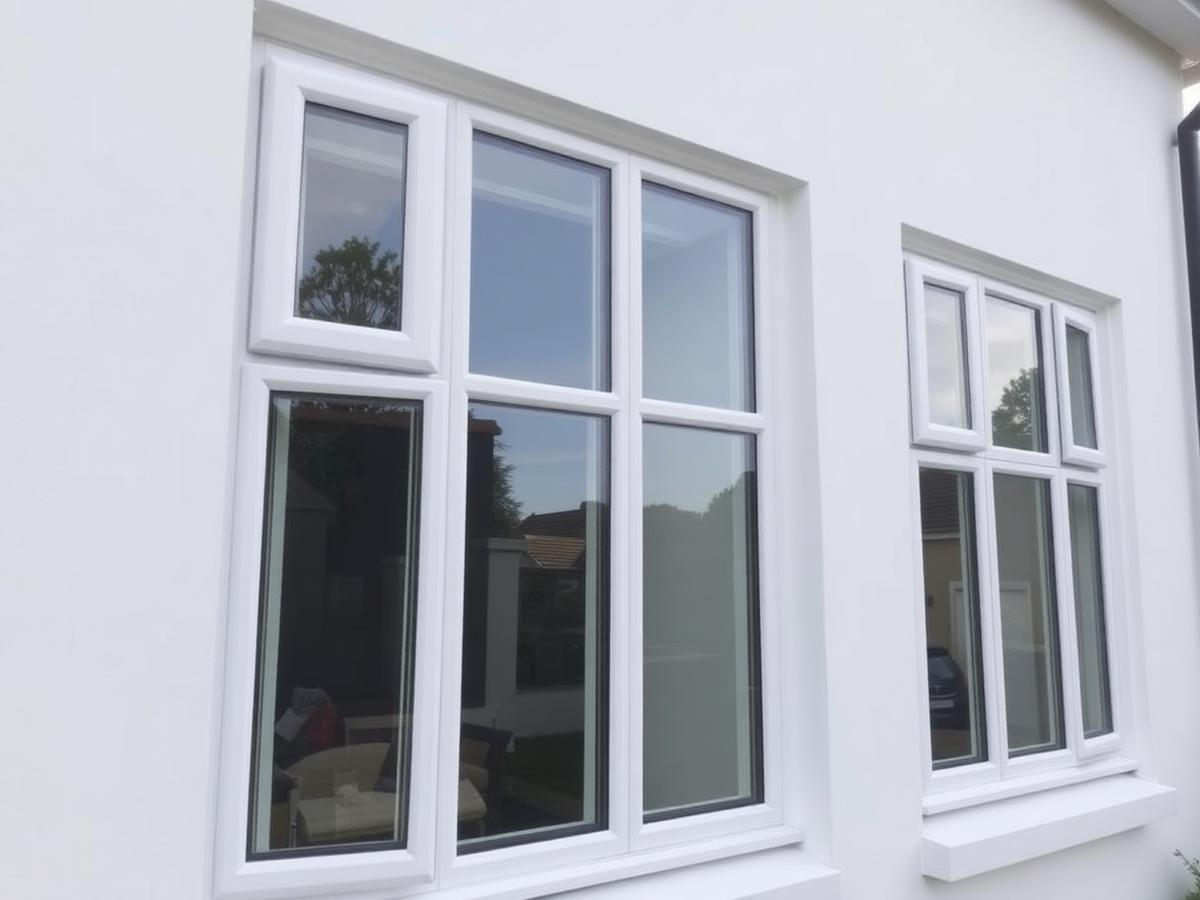 White UPVC windows for homes in Langar House Hyderabad