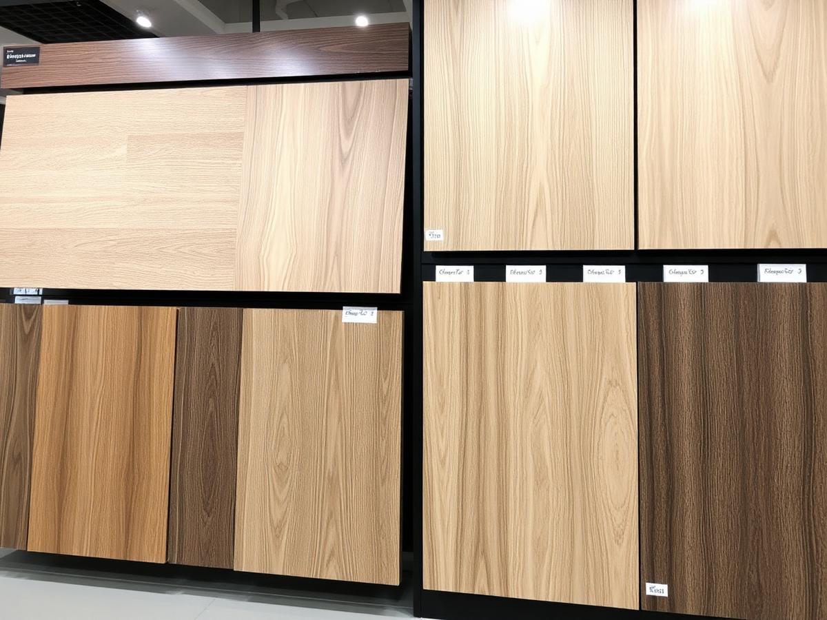 Wood veneer and decorative laminate samples for interior design